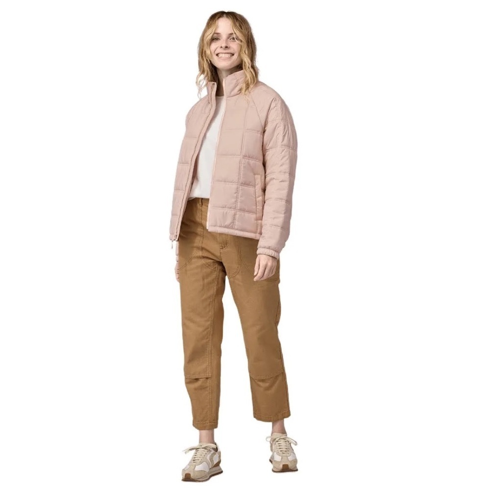 Patagonia Women's Lost Canyon Jacket In Stingray Mauve Zip Up Closure Cozy SZ M
